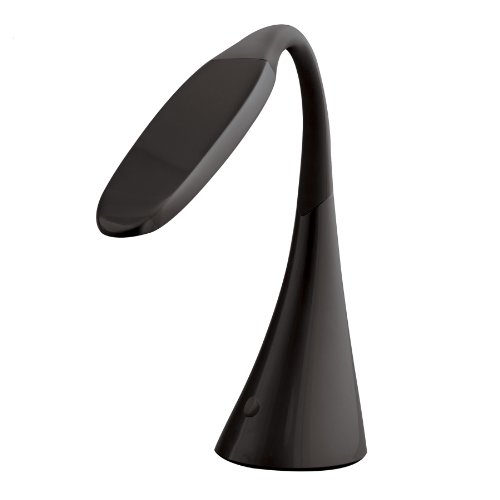 Safco Vivo LED Modern ABS Clamp-On Desk Lamp Black