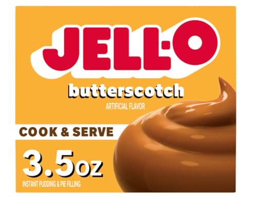 Jell-O Cook & Serve Butterscotch Pudding & Pie Filling Mix, 3.5 oz Box