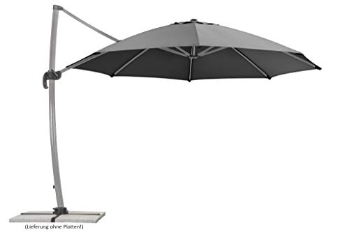 (-40%) Schneider Sonnenschirm Rhodos Rondo, anthrazit, 350 cm rund, 792-15, Gestell Aluminium, Bespannung Polyester, 22.4 kg