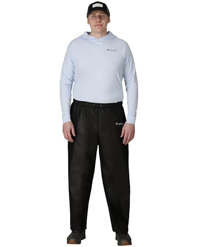 FROGG TOGGS Men's Standard Classic Pro Action Waterproof Breathable Rain Pant, Black, Large