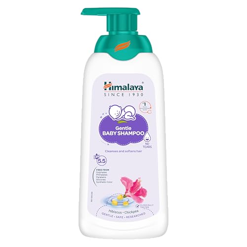 Himalaya Gentle Baby Shampoo (400 ml)| Tear-free formula|with hibiscus, chickpea, and vetiver|Cleanses, softens, and nourishes hair|No Parabens|No SLS