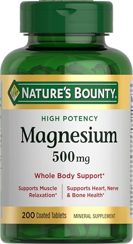 Nature's Bounty Magnesium 500 mg High Potency for Bone and Muscle