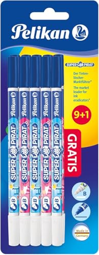 (-28%) Pelikan Tintenlöscher Super Pirat, Strichstärke B (breit) Tintenkiller zum Löschen und Überschreiben, 10 Stück