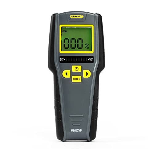 General Tools MMD7NP Digital Moisture Meter Tricolor LCD Display