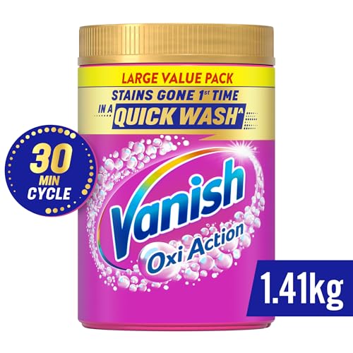 Vanish Gold Oxi Action Stain Remover Powder for clothes, 1.41kg, No Pre-Treat Needed, Safe on Colours & Whites