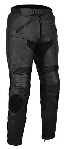 Bikers Gear Australia Mens Premium Race Leather Motorcycle Sports Trousers Pants with Removable CE1621-1 Armour 32S