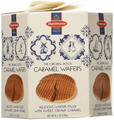 DAELMANS Caramel Stroopwafels - Authentic Soft Toasted Dutch Waffles, Cinnamon, Bourbon Vanilla, Certified Kosher Dairy - 8.11 Ounce (Pack of 1)