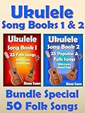 Ukulele Song Book 1 2 50 Folk Songs With Lyrics And Ukulele Chord Tabs Bundle Of 2 Ukulele Books Folk Songs Ukulele Songs English Edition