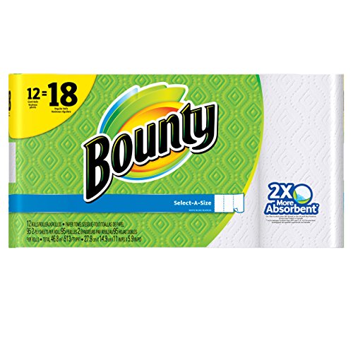 Bounty Select-A-Size Paper Towels, 12 Double Plus Rolls