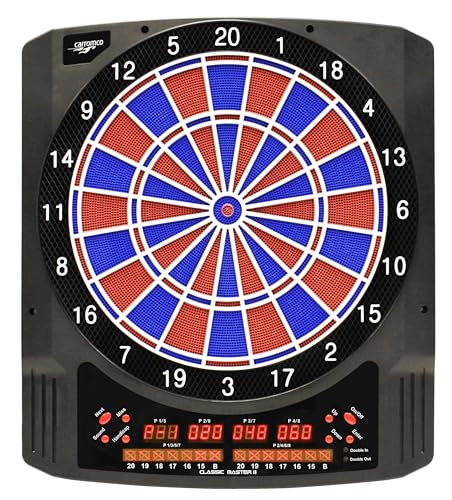 (-34%) Carromco Classic Master II E-Dartboard | Massives Gehaeuse | Profi 2-Loch