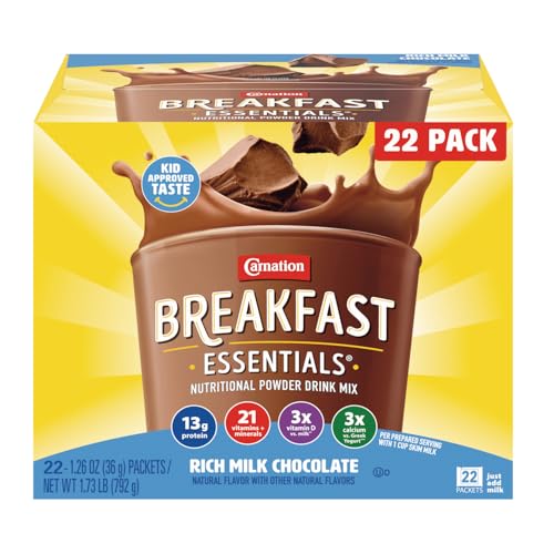 Carnation Breakfast Essentials 22-Count Rich Milk Chocolate Powder Drink Mix for $9.47 w/ Sub & Save + free shipping w/ Prime