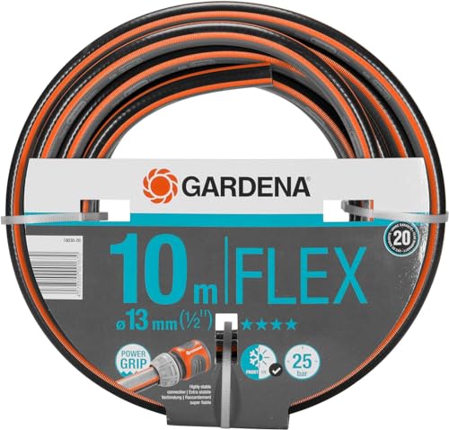 (-26%) Gardena Comfort FLEX Schlauch 13 mm (1/2 Zoll), 10 m: Formstabiler, flexibler Gartenschlauch mit Power-Grip-Profil, aus hochwertigem Spiralgewebe, 25 bar Berstdruck, ohne Systemteile (18030-20)