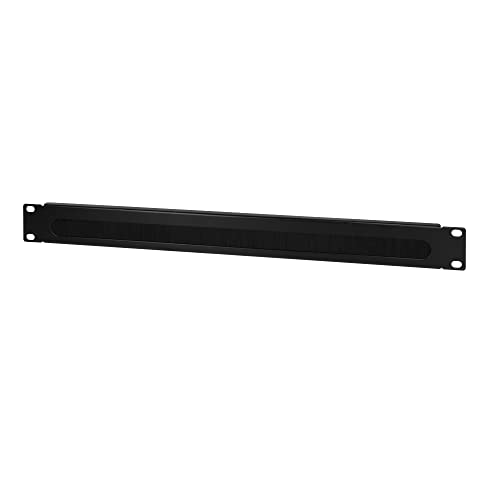 🔥 SELTEN SO GÜNSTIG (-43%) LogiLink Professional ORCEB1B 19 Zoll Kabeldurchführungspanel mit Bürsteneinsatz 1 HE schwarz RAL9005