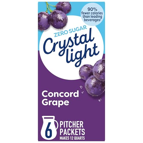 Crystal Light Concord Grape Artificially Flavored Powdered Drink Mix, 6 ct Pitcher Packets