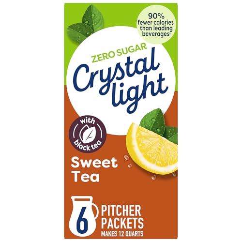 Crystal Light Sweet Tea Naturally Flavored Powdered Drink Mix, 6 ct Pitcher Packets
