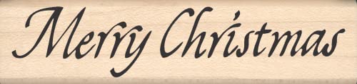 Stamps by Impression Merry Christmas Rubber Stamp - ST 0630-3 inch Block