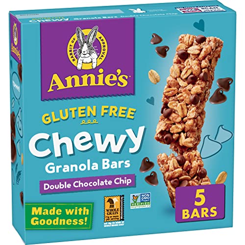 Annie's Gluten Free Chewy Granola Bars, Double Chocolate Chip, 5 Bars, 4.9 oz