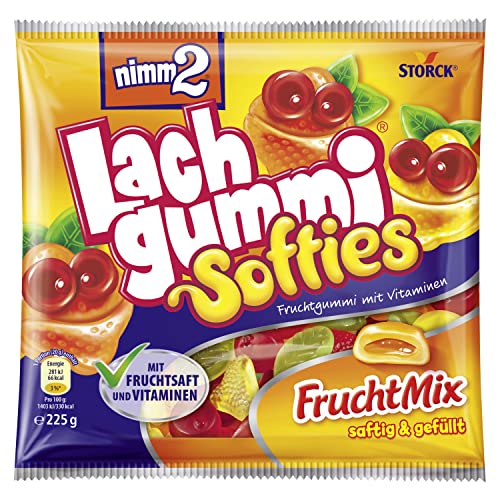 (-33%) nimm2 Lachgummi Softies FruchtMix, gefüllte Fruchtgummis - 1 x 225 g