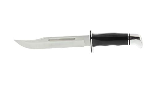 Buck Knives 120 General Hunting Knife, 7-3/8" Fixed Blade, Full Tang Design, Phenolic Handle, 420HC Stainless Steel Clip Point Blade, Sheath Included, Knife Made in the USA, 8.3 oz