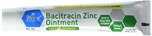MED PRIDE Bacitracin with Zinc Ointment Antibiotic Bacitracin for Infection Prevention and Skin Relief, 1 Oz Tube