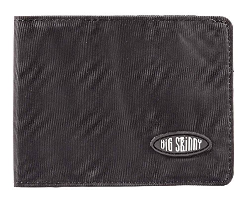 Big Skinny Men's Bifold Slim Wallet, Holds Up to 25 Cards, Black