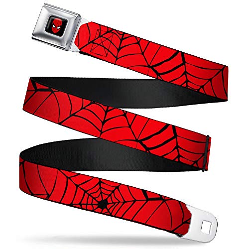 Buckle-Down Cinto de segurança Homem-Aranha Regular, Multicor, 1.5" Wide - 24-38 Inches in Length