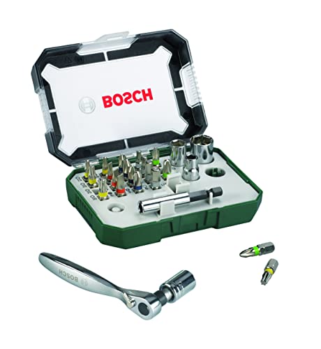 (-29%) Bosch Professional 26tlg. Schrauberbit- und Ratschen-Set (Extra harte Qualität, Zubehör Bohrschrauber und Schraubendreher), 2607017322, farbe, size
