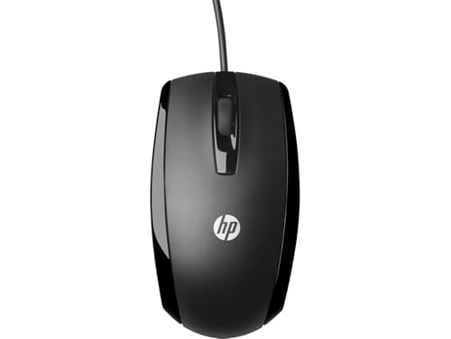 HP USB X500 Wired Optical Sensor Mouse 3 Buttons Windows 8 Supported, Black (E5C12AA)