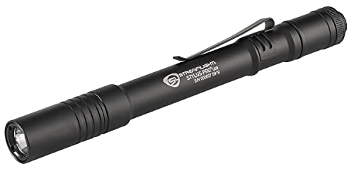 Streamlight 66134 Stylus Pro USB 350-Lumen Rechargeable White LED Pen Light for Inspectors, Law Enforcement, and Everyday Use with USB Cable, and Nylon Holster, Black