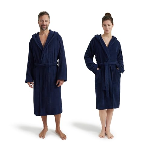 (-37%) Möve Superwuschel Bademantel mit Kapuze, Größe XL, Deep Sea