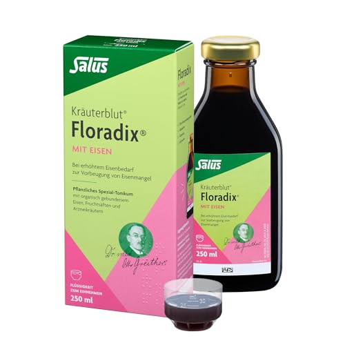 🔥 STARKER PREIS (-27%) Kräuterblut Floradix mit Eisen - Flüssigkeit zum Einnehmen 1x 250 ml - Für volle Eisenspeicher statt Eisenmangel - Pflanzliches Tonikum, natürliche Kräuterauszüge und Vitamin C