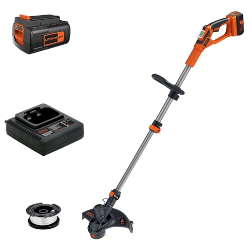 BLACK+DECKER 40V MAX Lithium Ion String Trimmer, 13"