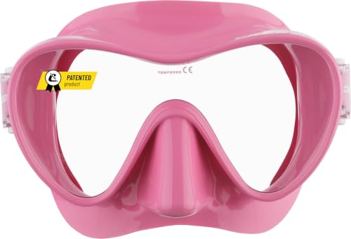 Cressi Men's F1 Frameless Unisex Child Junior Diving Mask, Pink, S