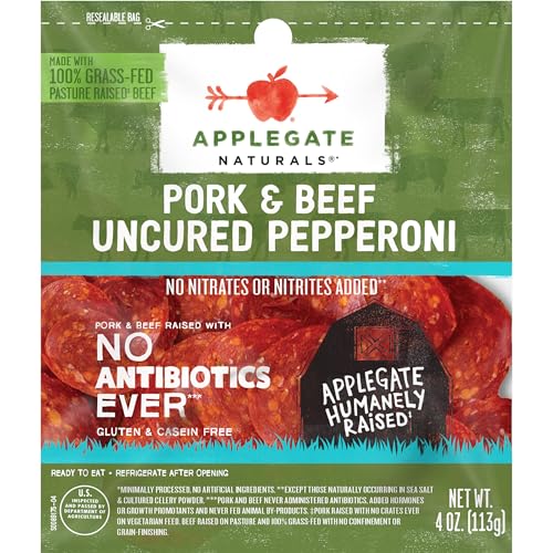 Applegate, Natural Uncured Pork & Beef Pepperoni, 4oz
