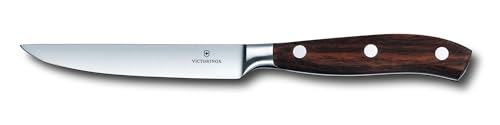 Victorinox Grand Maître, Profi Steak Knife, Extra Sharp Blade, Straight Edge, 12 cm, Noble Wooden Handle, Stainless Steel, Brown