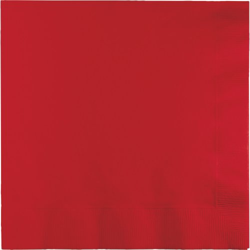 Touch of Color Paper Lunch Napkins, Classic Red, 150-Count