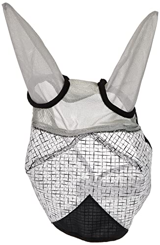 Kerbl 324516 Fly Mask with Ears and UV Protection, White, Cob