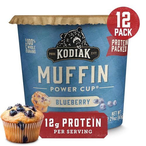 Kodiak Cakes Minute Muffins, Mountain Blueberry, 2.29 Ounce (Pack of 12) (Packaging May Vary)
