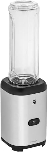(-60%) WMF Kult X Mix & Go Mini Smoothie Maker, Standmixer, Blender elektrisch, Shake Mixer 300 Watt Leistung, Tritan-Kunststoff Flasche 600ml, auslaufsicherer Schraubdeckel, rutschfeste Füße, Silber/Schwarz