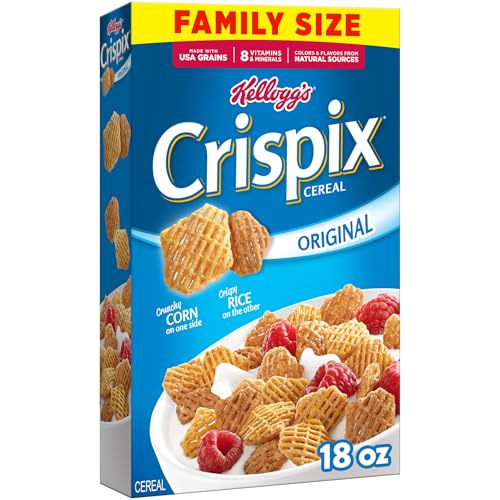 Kellogg's Crispix, Breakfast Cereal, Original, Family Size, 18oz Box