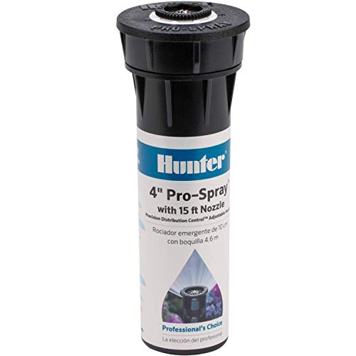 Hunter Pro 4" Pop Up Sprinkler Head, Adjustable 0°–360° Spray Pattern, 8'–15' Coverage, In-Ground Lawn Irrigation System, Sprinkler Head for Yard and Garden