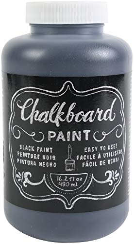 American Crafts Chalkboard Paint Black, 16 oz, Use for Walls, Doors, Paper, Wood, and More, Perfect for Cards, Decorations, Party Favors, and More