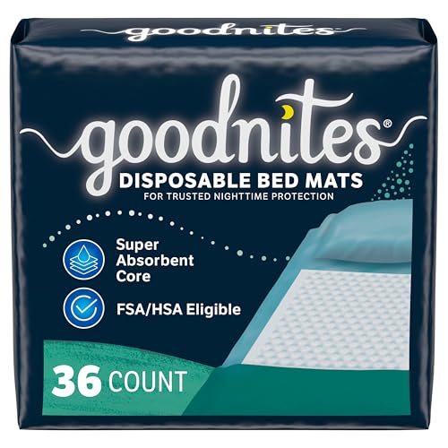 Goodnites Disposable Bed Padsbed Mats For Bedwetting 24 X 28 Ft 36 Ct