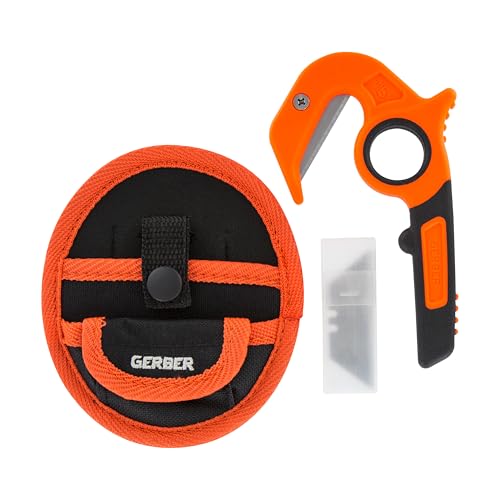 Gerber Gear Vital Zip Utility Knife, Stainless Steel Plain Edge Blade, Game Processing Skin and Gut Knife for Hunting