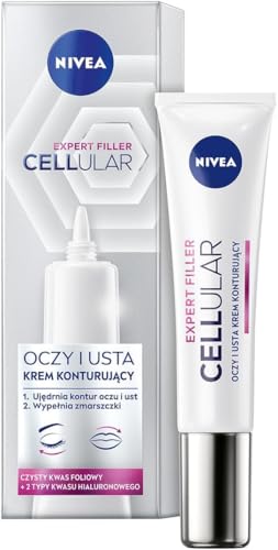 NIVEA Hyaluron Cellular Filler Anti-Age Eye Cream (15 ml), Moisturising Anti Ageing Cream for Eye Area, Powerful Hyaluronic Acid Eye Cream for Wrinkles and Dark Circles