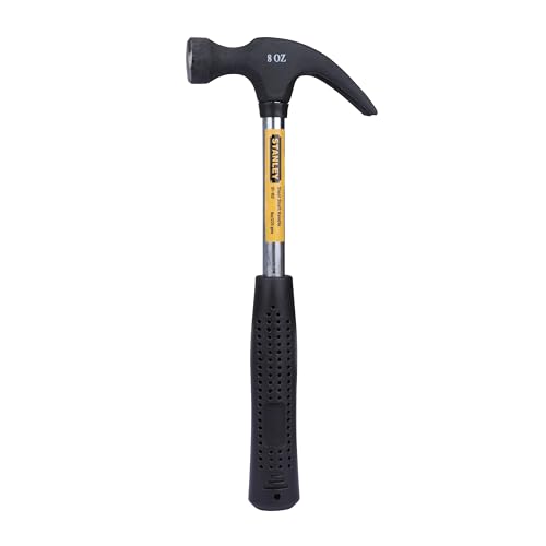 STANLEY 51-152 Claw Hammer with Steel Shaft for Masonry, Woodwork, Fittings for Home, DIY, Mechanic, Industrial & Professional Use, GREY & BLACK STANL