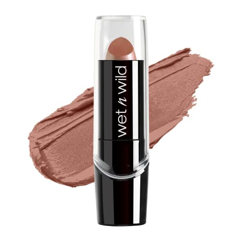 wet n wild Silk Finish Lipstick, Hydrating Rich Buildable Lip Color, Formulated with Vitamins A,E, & Macadamia for Ultimate Hydration, Cruelty-Free & Vegan - Breeze