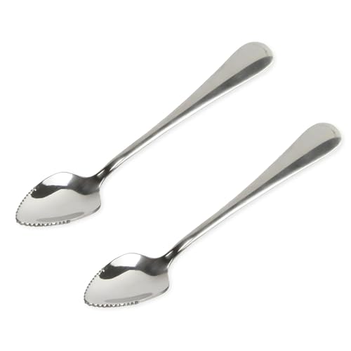 Chef Craft Select Serrated Grapefruit Spoon, 9 inch 2 piece set, Stainless Steel