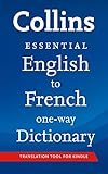 Collins English To French Essential One Way Dictionary Collins Essential