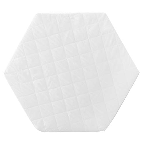 (-39%) roba Laufgittermatratze 6 eckig - Matratze für Laufgitter / Laufstall hexagonal - Laufgittereinlage mit abnehmbarem Bezug - Weiß gesteppt